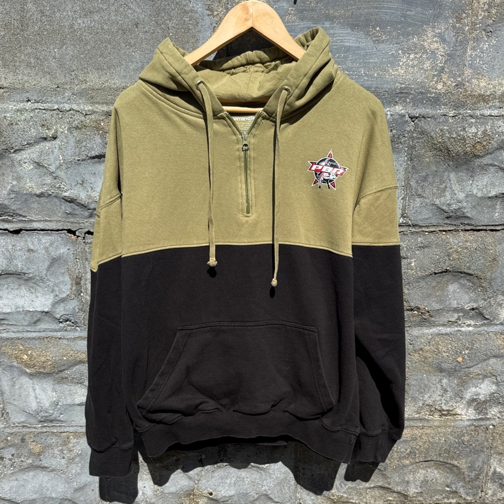 Vintage Wrangler PBR Hoodie XL Y2K Western Rodeo Bull Riding